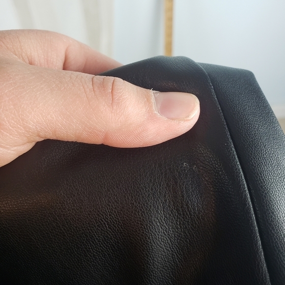 Zara High Waisted Wide Leg Faux Leather Pants Black Size‎ Small - Picture 13 of 14